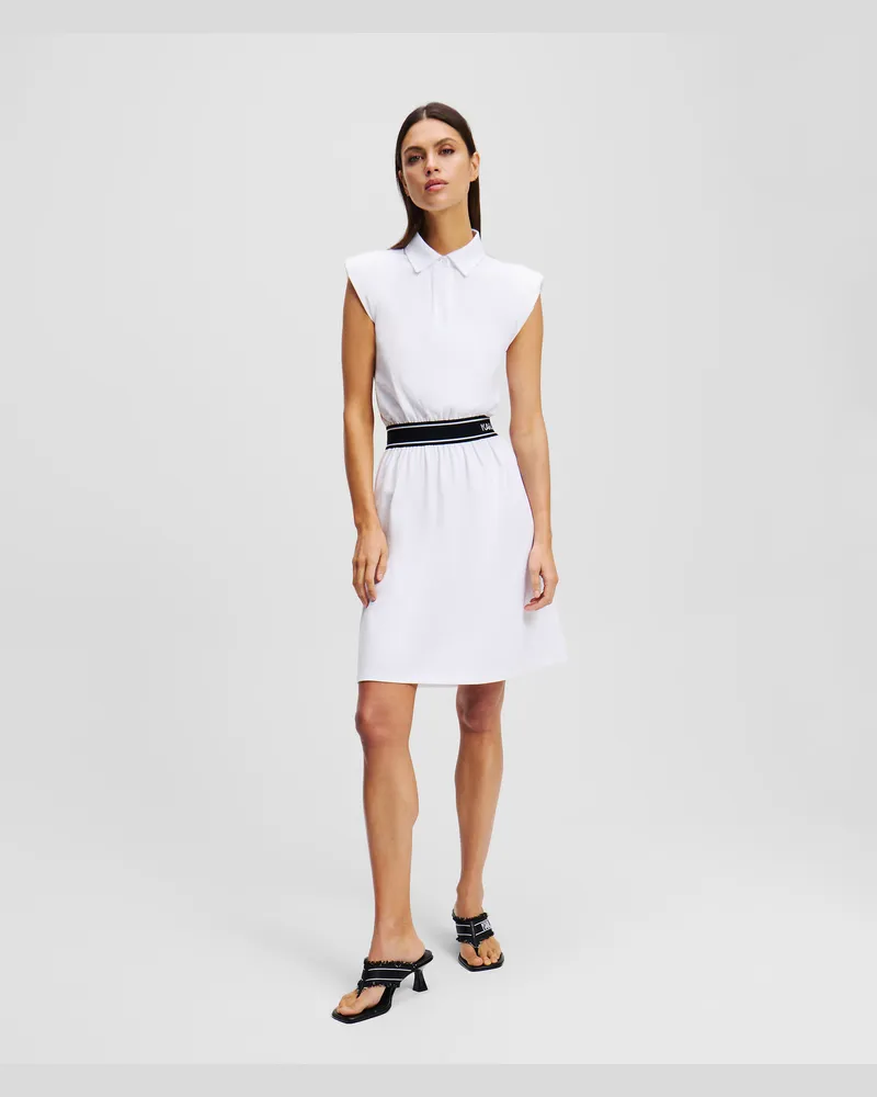 Karl Lagerfeld Polo-kleid, Frau, Weiss, Größe Weiss