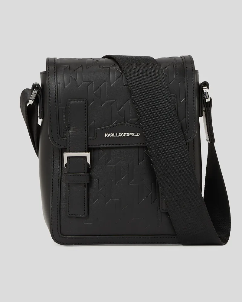 Karl Lagerfeld K/loom umhängetasche Aus Leder, Mann, Schwarz, Größe Schwarz