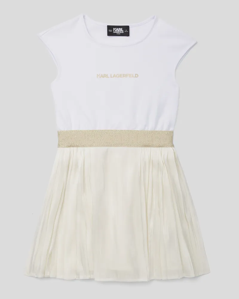 Karl Lagerfeld Party-faltenkleid Für Mädchen, unisex, Off White, Größe Off