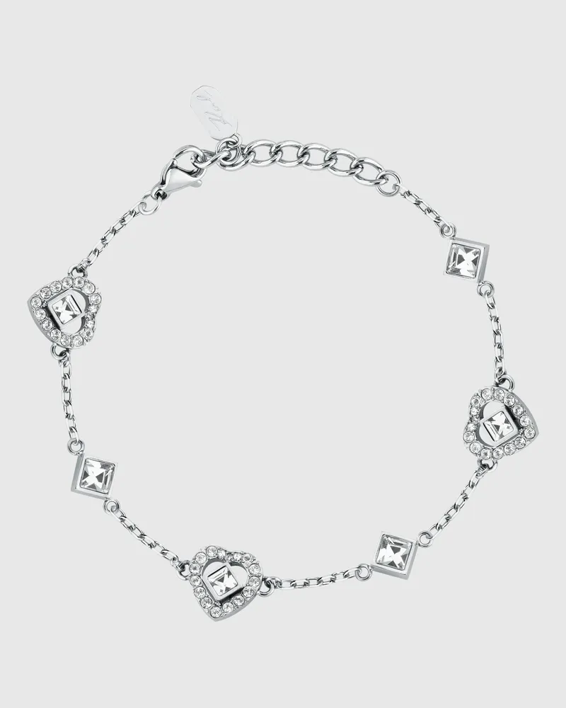 Karl Lagerfeld Silberarmband Mit Herz, Damen, Silver, Größe Silver