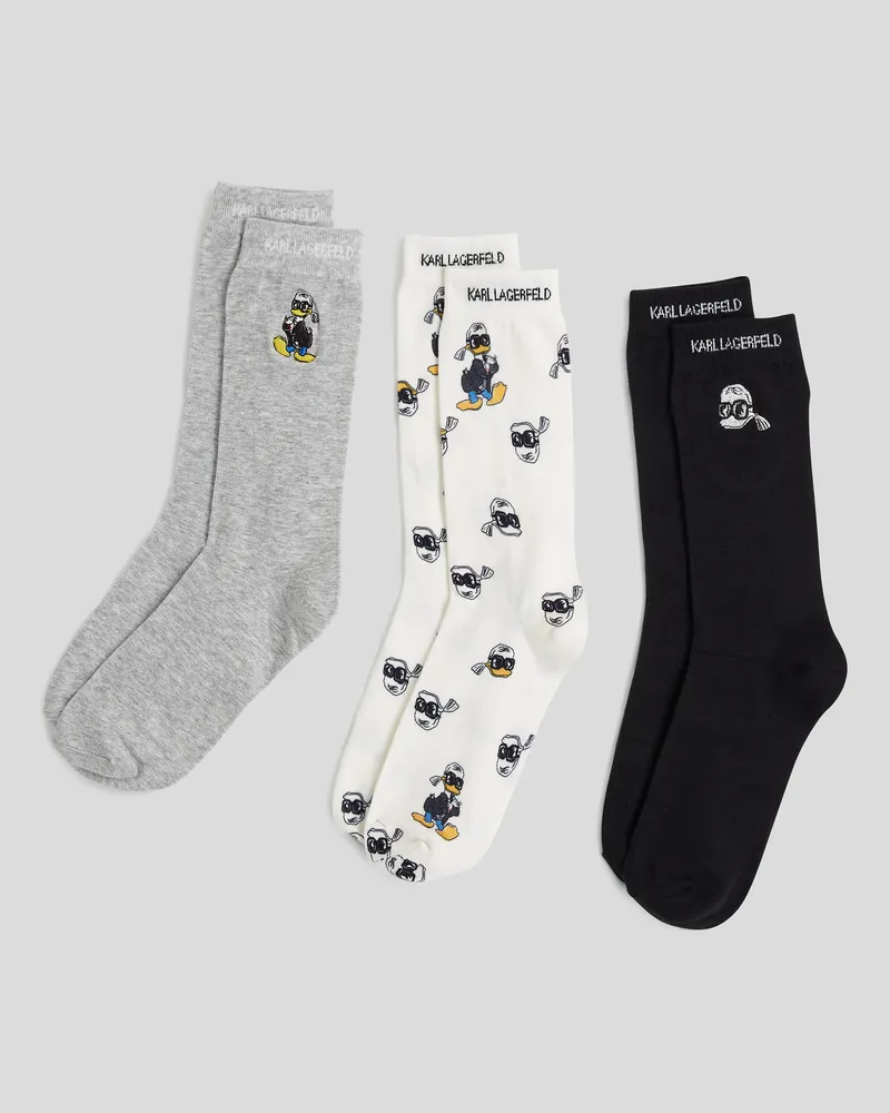 Karl Lagerfeld Disney X Kl Socken Mit Aufdruck – 3er-set, Frau, Multi, Größe Multi