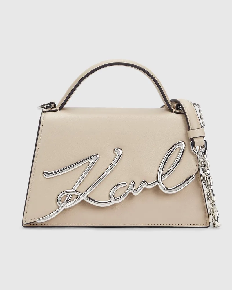 Karl Lagerfeld K/signature Kleine Umhängetasche, Female, Light Sandstone, Size Beige
