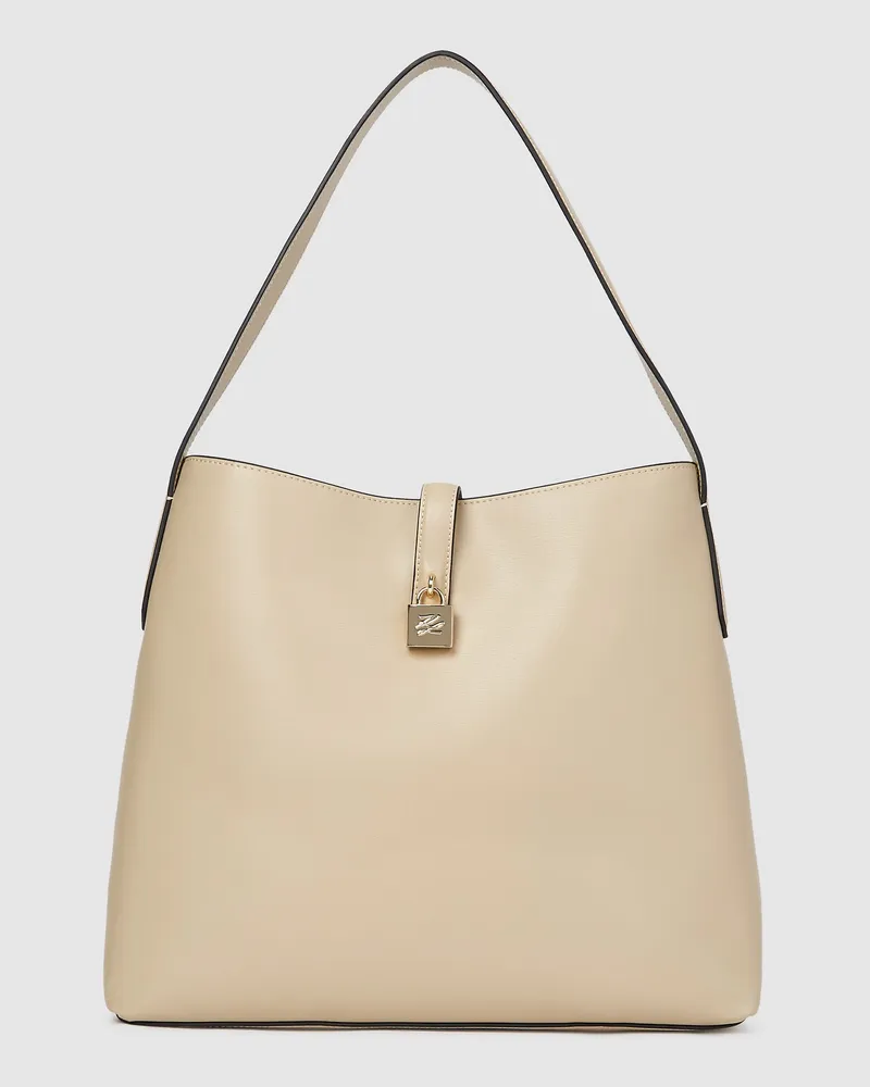 Karl Lagerfeld K/autograph Hobo-tasche Mit Vorhängeschloss, Damen, Safari, Größe Safari