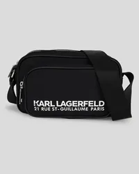 Karl Lagerfeld Rue st-guillaume Umhängetasche aus Nylon, Mann, Schwarz Schwarz