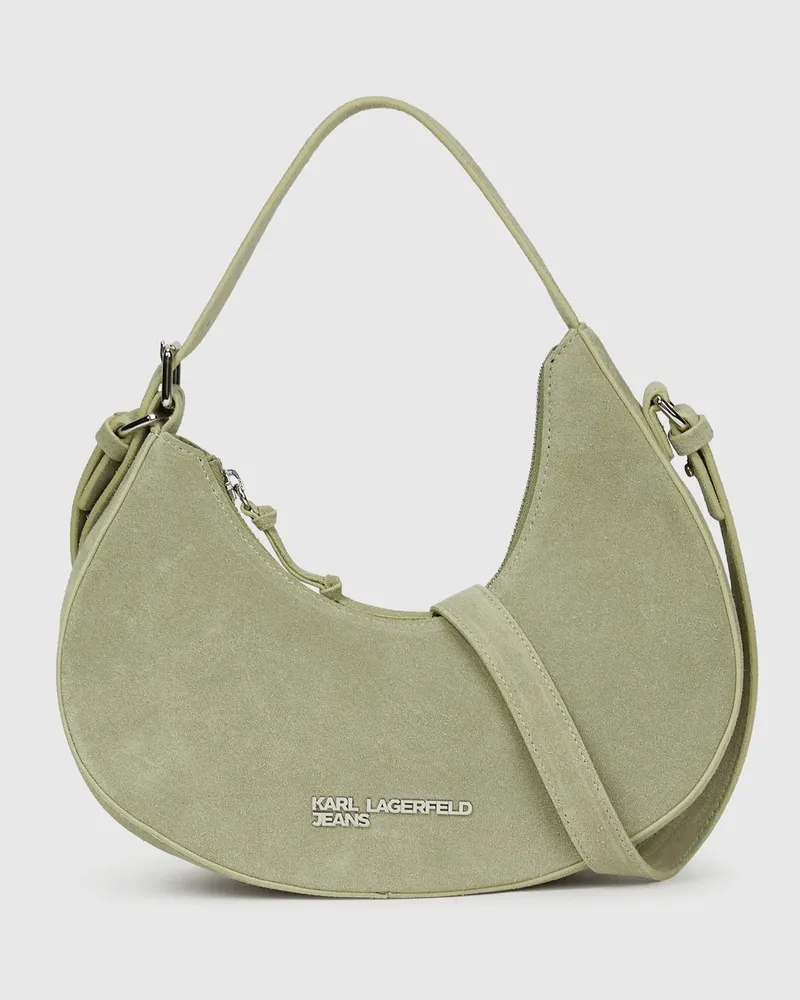 Karl Lagerfeld Abgerundete Wildledertasche Mit Tragegriff Oben, Damen, Tee, Größe Tee
