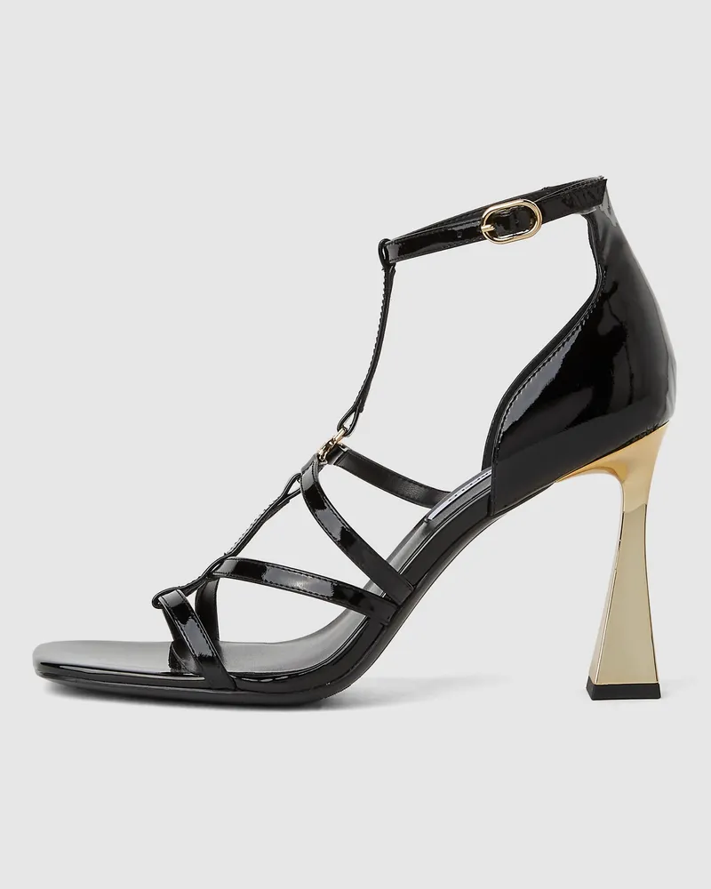 Karl Lagerfeld Debutante Riemchensandalen Mit Absatz, Damen, Schwarz, Größe Schwarz