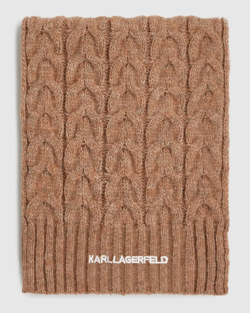Karl Lagerfeld Kabelstrick-schal, Damen, Karamell, Größe Karamell