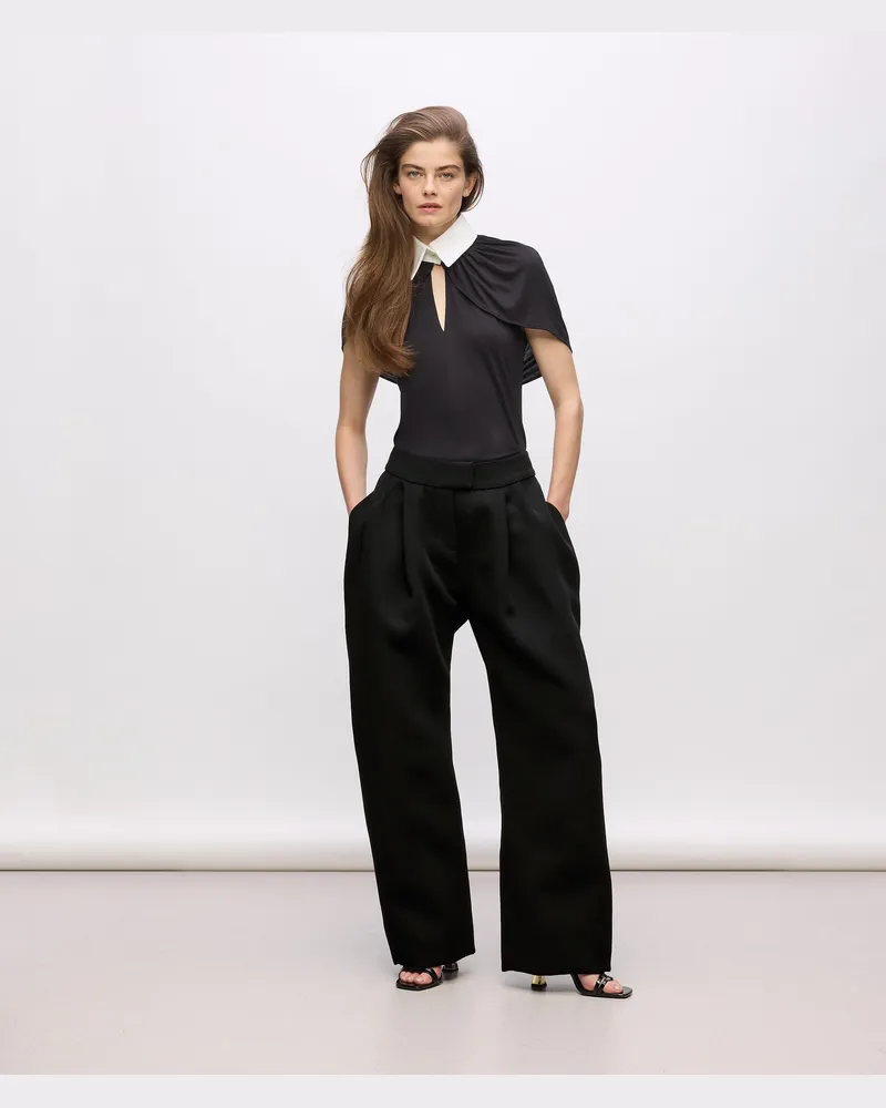 Karl Lagerfeld Kl Studio Voluminöse Hose, Damen, Schwarz, Größe Schwarz