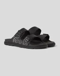 Karl Lagerfeld Kondo tred-sandalen mit Zwei Riemen, Mann, Schwarz Schwarz