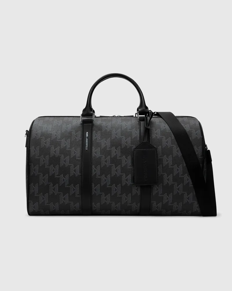 Karl Lagerfeld K/monogram Canvas-weekender-tasche, Male, Castlerock, Size Silver