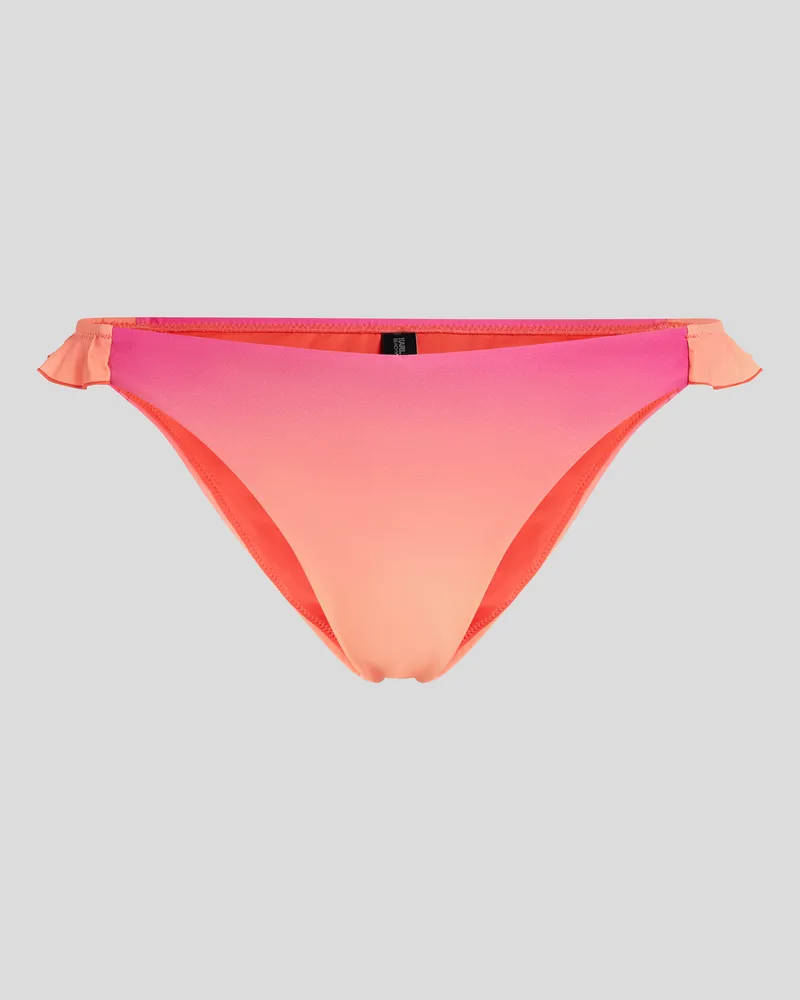 Karl Lagerfeld K/signature Bikini-oberteil Mit Hohem Bein, Frau, Ombre Hibiskus-Karmelie, Größe Ombre