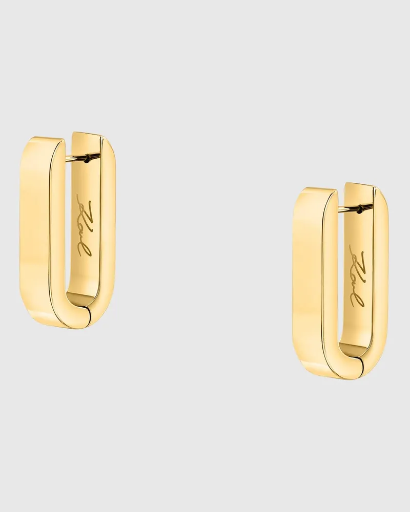 Karl Lagerfeld Kettenglieder-ohrringe, Damen, Gold, Größe Gold