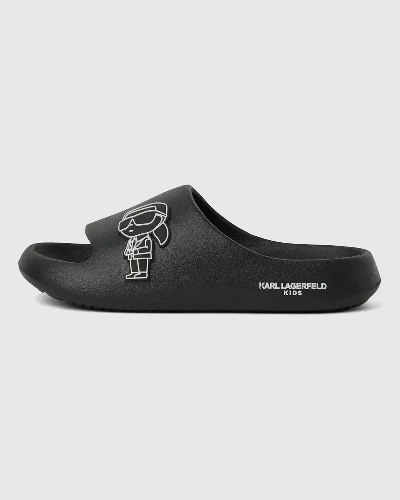 Karl Lagerfeld Ikon Slides Für Jungen, Schwarz, Größe Schwarz