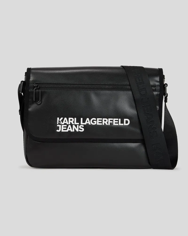 Karl Lagerfeld Traveler Kurier Tasche, Herren, Schwarz, Größe Schwarz
