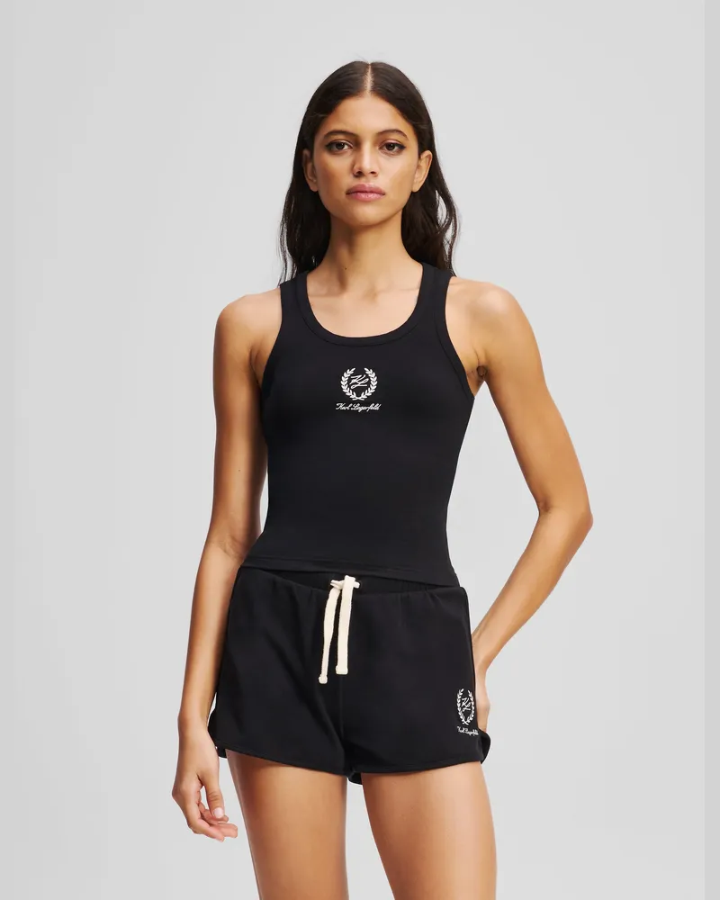 Karl Lagerfeld Hotel Karl Loungewear Tanktop, Damen, Schwarz, Größe Schwarz