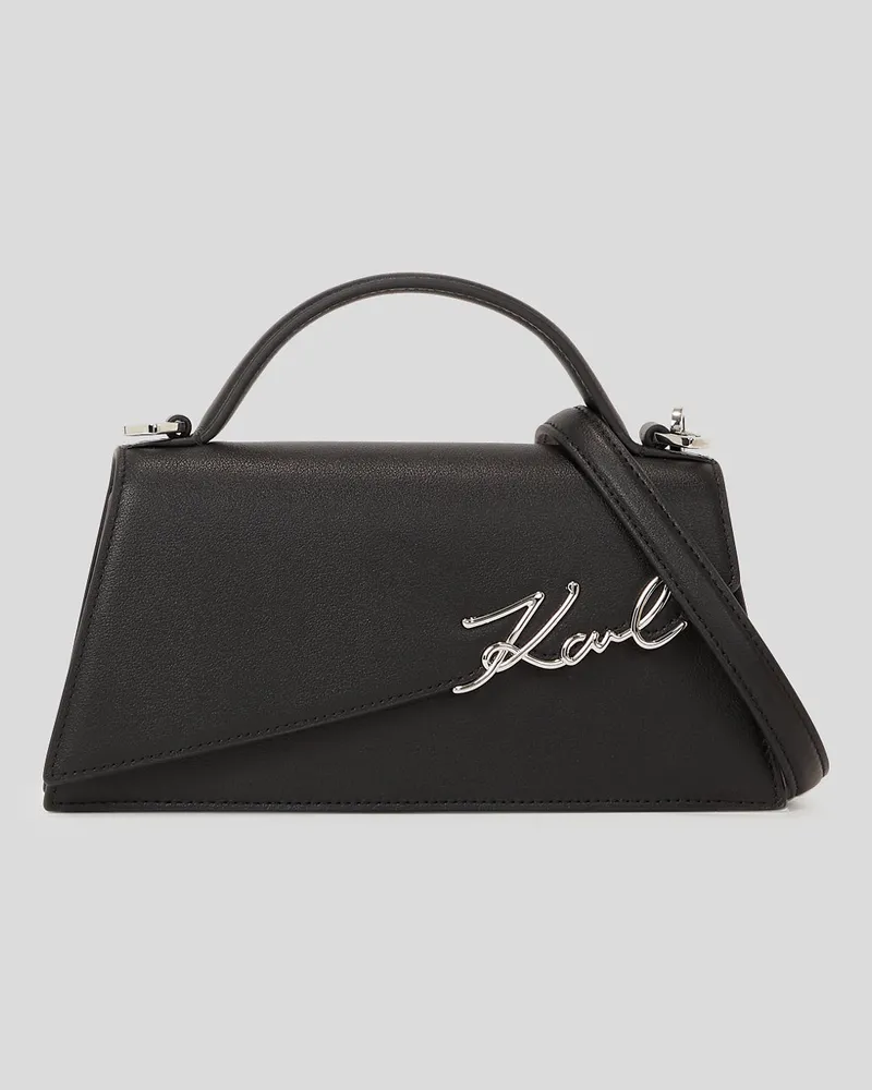 Karl Lagerfeld K/signature Schmale Umhängetasche, Damen, Schwarz-nickel, Größe Schwarz-nickel
