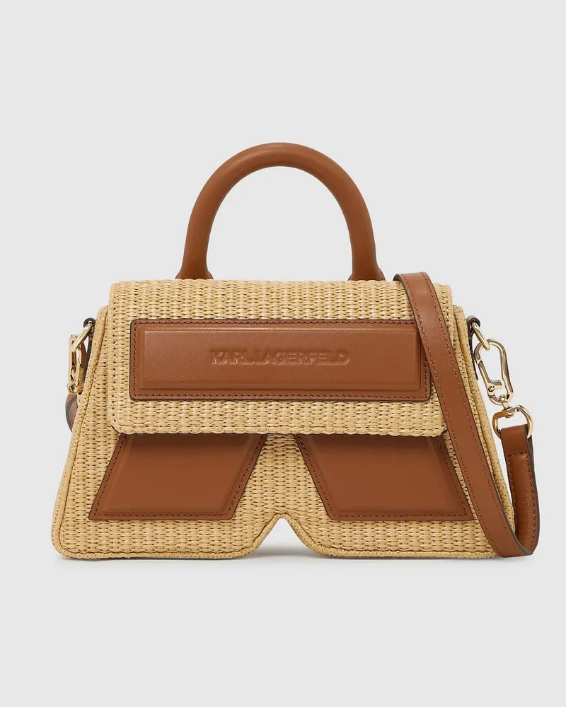 Karl Lagerfeld Ikon K Gewebte Tasche Mit Tragegriff Oben, Damen, Naturbraun, Größe Naturbraun