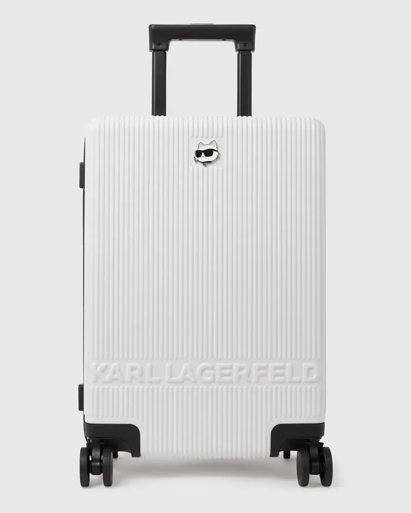 Karl Lagerfeld Ikon Choupette Rollkoffer, Damen, Off White, Größe Off
