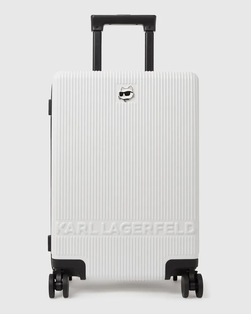 Karl Lagerfeld Ikon Choupette Rollkoffer, Damen, Off White, Größe Off