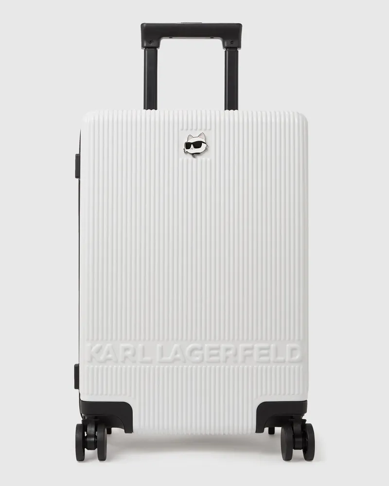 Karl Lagerfeld Ikon Choupette Rollkoffer, Damen, Off White, Größe Off