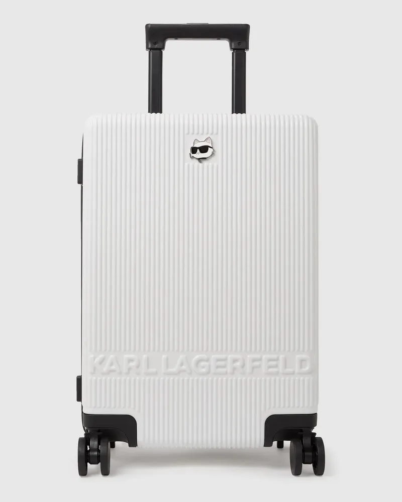 Karl Lagerfeld Ikon Choupette Rollkoffer, Damen, Off White, Größe Off