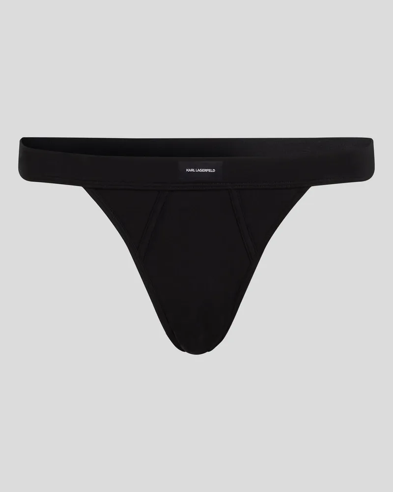 Karl Lagerfeld Essential Brasilianischer Slip Mit Logo, Damen, Schwarz, Größe Schwarz