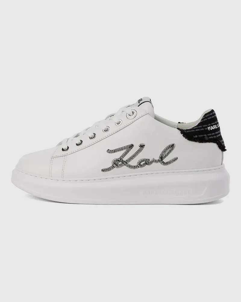 Karl Lagerfeld Kapri Bouclé-sneakers, Damen, Weiss, Größe Weiss