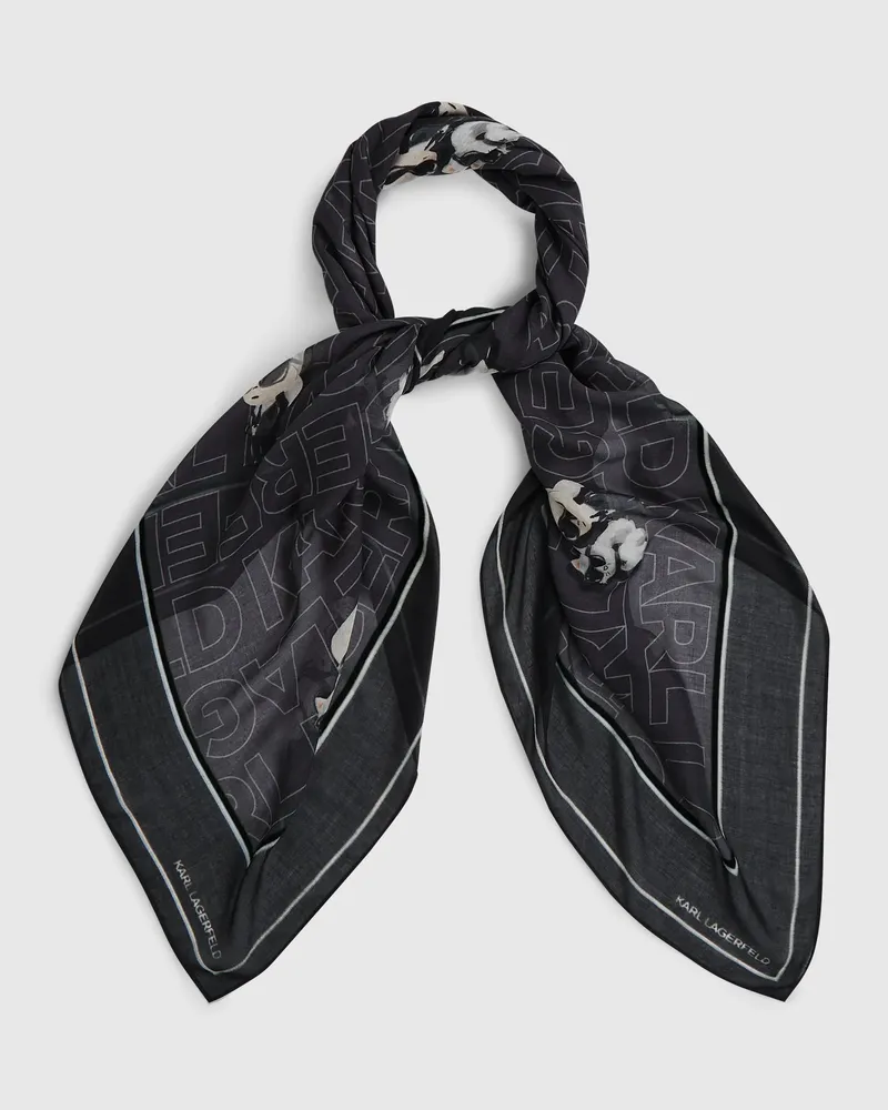 Karl Lagerfeld Ikon-schal Aus Modalmischung, Female, Schwarz, Size Black