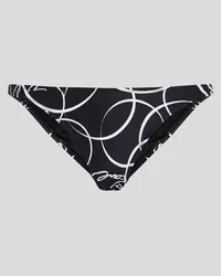 Karl Lagerfeld Bikini-höschen Im Brasilianischen Stil mit Kreis-print, Frau, Kreis Aop Schwarz/weiß Kreis