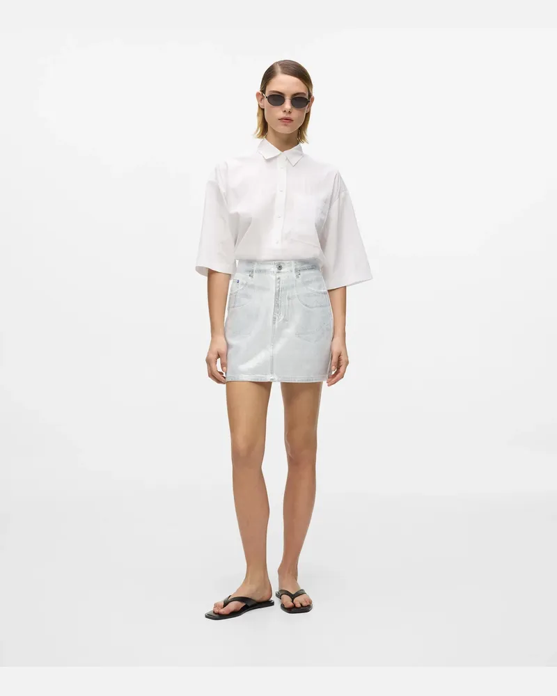 Karl Lagerfeld Metallic-silber-rock, Damen, Silver, Größe Silver