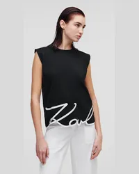 Karl Lagerfeld Karl-signatur-tanktop, Frau, Schwarz Schwarz