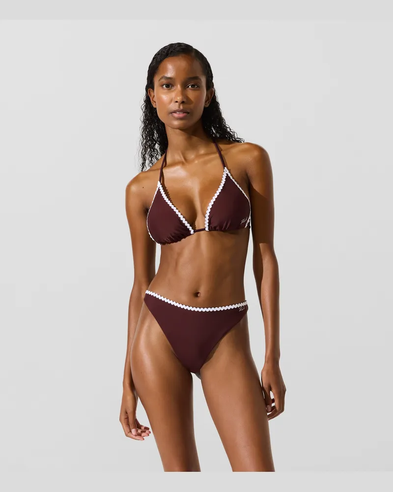 Karl Lagerfeld Triangel-bikinioberteil Mit Muscheldesign, Damen, Pink Spray, Größe Pink