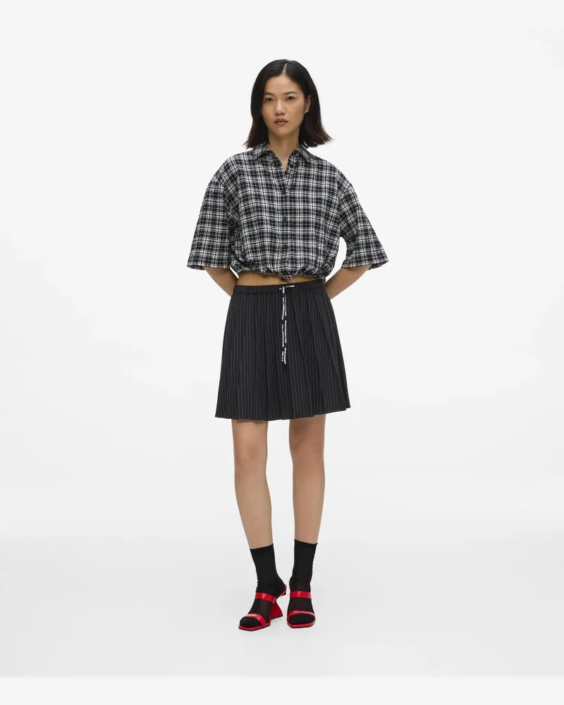 Karl Lagerfeld Faltenminirock Mit Nadelstreifenmuster, Damen, Garngefärbter Nadelstreifen, Größe Garngefärbter