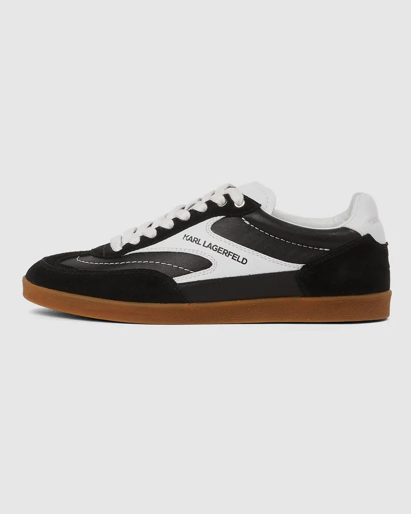 Karl Lagerfeld Kandidate Niedrige Spitzen-sneakers, Damen, Schwarz/weiss, Größe Schwarz