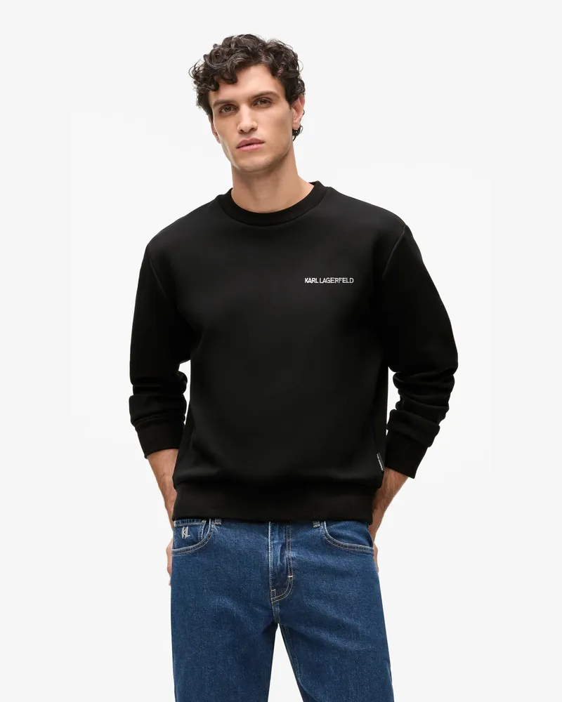Karl Lagerfeld Sweatshirt Mit Logo, Male, Schwarz, Size Black