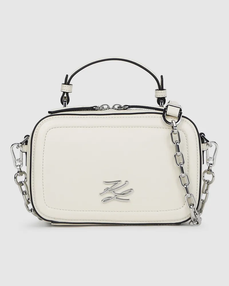 Karl Lagerfeld K/autograph Ketten-handtasche Mit Oberem Tragegriff, Damen, Off White, Größe Off