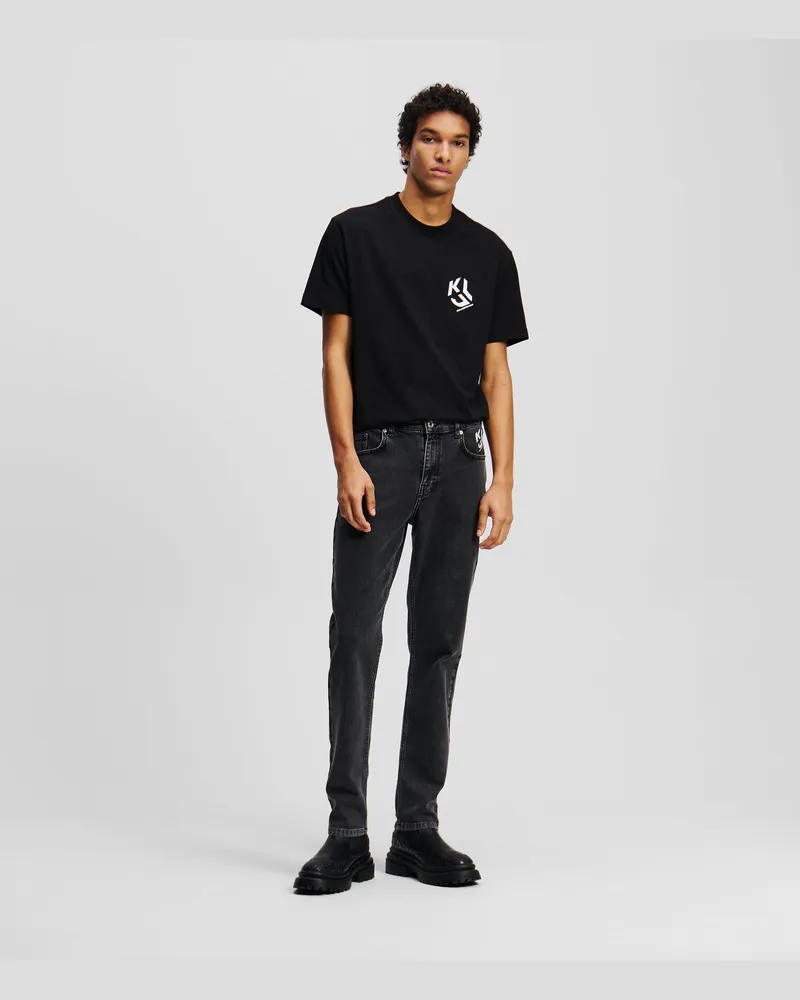 Karl Lagerfeld Schmal Geschnittene Jeans, Mann, Acid Dunkelgrau, Größe Acid