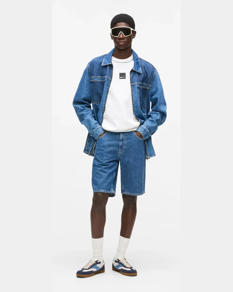 Karl Lagerfeld Jeansshorts Mit Regulärer Passform, Herren, Wald-schwarz-sedona, Größe Wald-schwarz-sedona