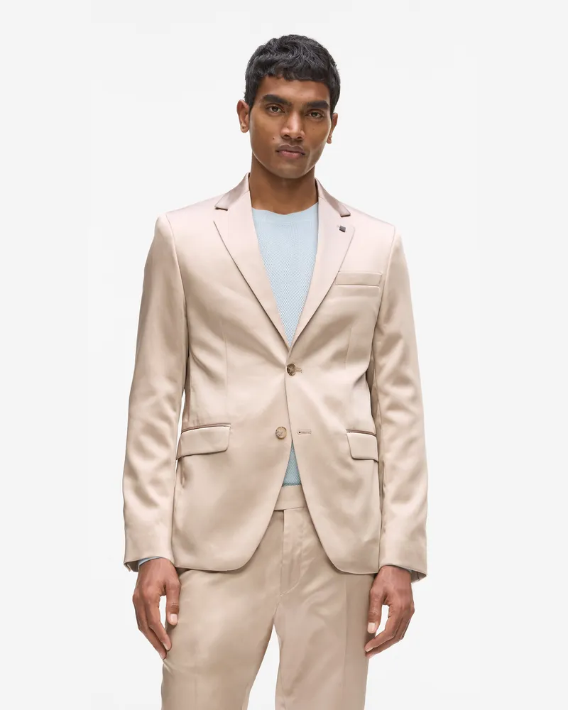 Karl Lagerfeld Satinblazer, Herren, Camel, Größe Camel