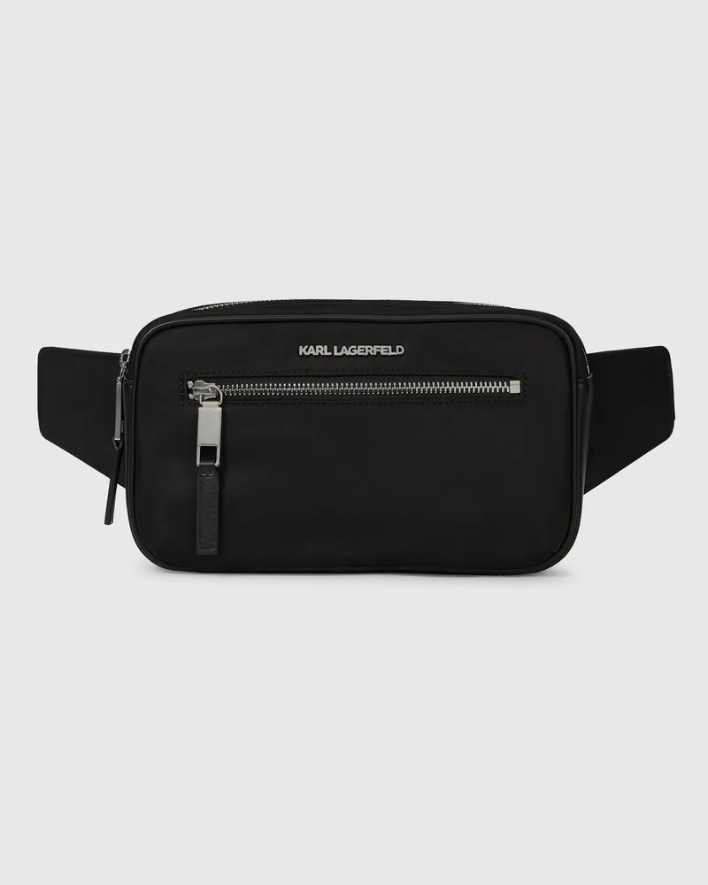 Karl Lagerfeld K/nylon Gürteltasche Mit Schnalle, Male, Schwarz, Size Black