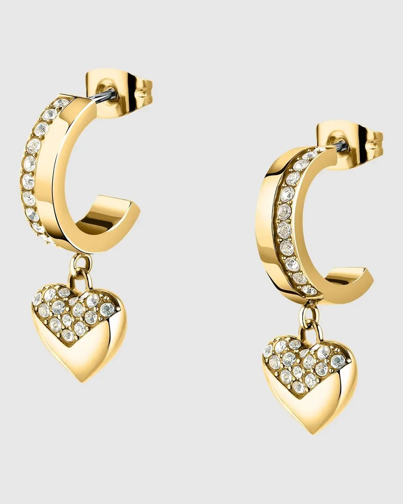 Karl Lagerfeld Herzförmige Creolen, Damen, Gold, Größe Gold