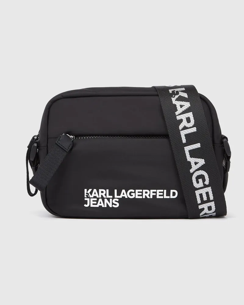 Karl Lagerfeld Umhängetasche Aus Nylon, Herren, Schwarz, Größe Schwarz