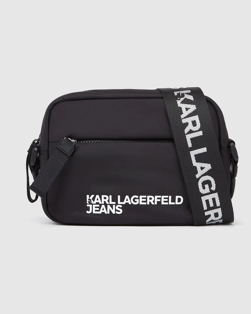 Karl Lagerfeld Umhängetasche Aus Nylon, Herren, Schwarz, Größe Schwarz