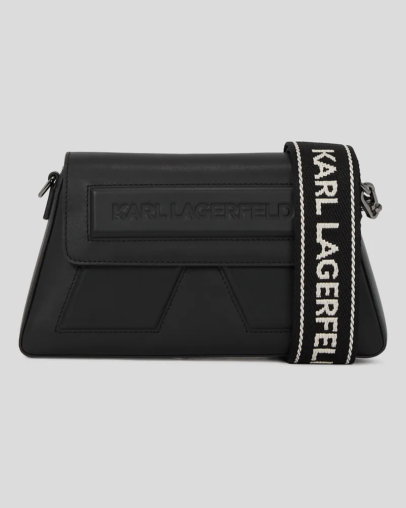 Karl Lagerfeld Ikon K Umhängetasche, Frau, Schwarz-Nickel, Größe Schwarz-nickel