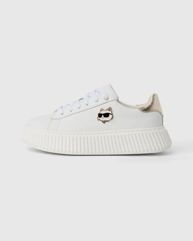 Karl Lagerfeld Ikon Choupette Sneakers Für Mädchen, Off White, Größe Off