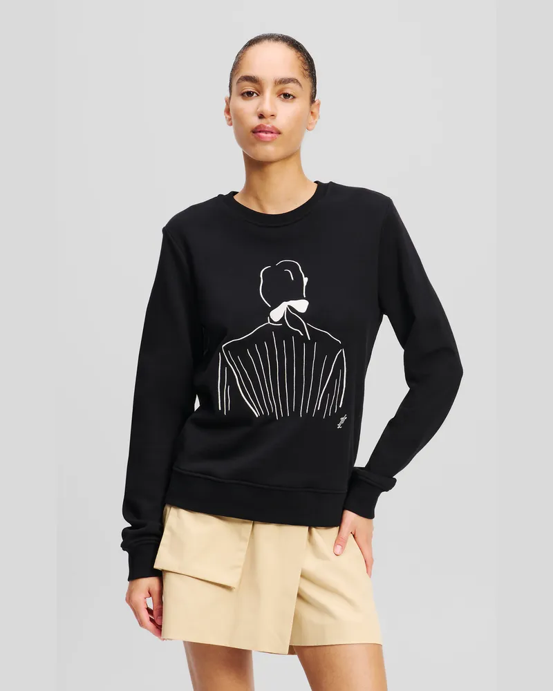 Karl Lagerfeld Kl X Jorge Parra Sweatshirt, Frau, Schwarz, Größe Schwarz
