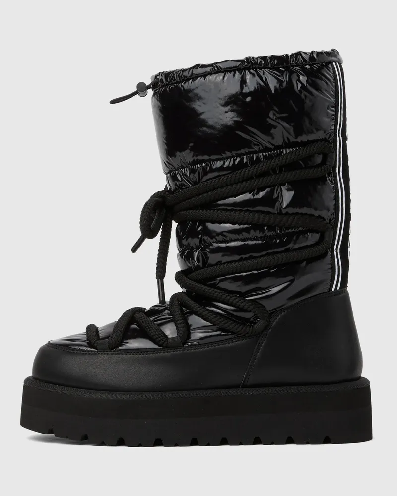 Karl Lagerfeld Skylar Gefütterte Stiefel Mit Hohem Schaft, Female, Schwarz, Size Black