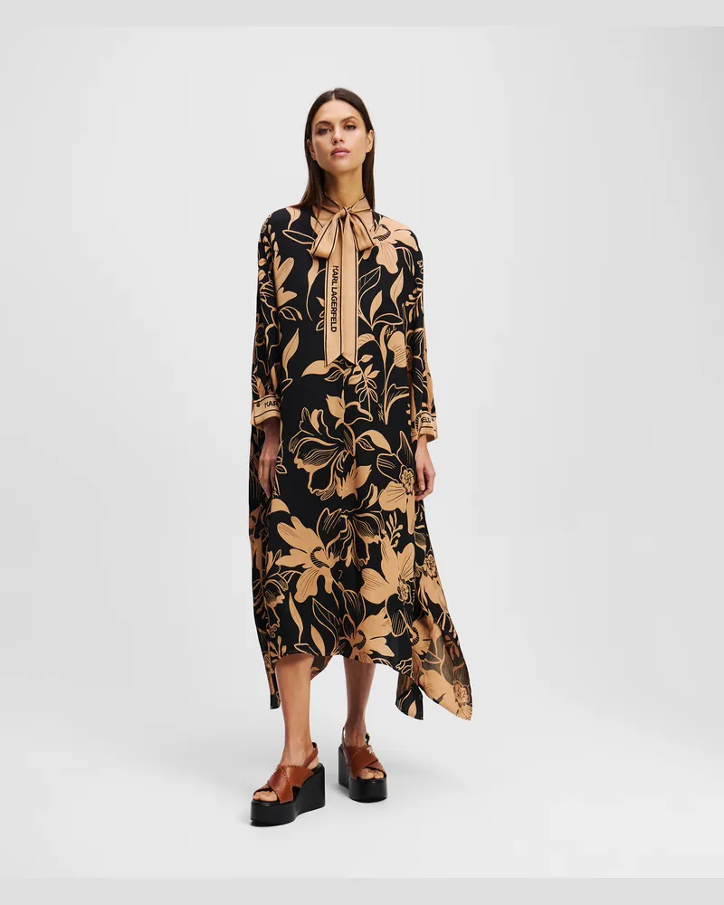 Karl Lagerfeld Kaftan-kleid, Frau, All Over Orchid Druck, Größe All