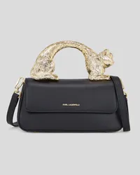 Karl Lagerfeld K/ikonik choupette Tasche mit Tragegriff, Frau, Schwarz Schwarz