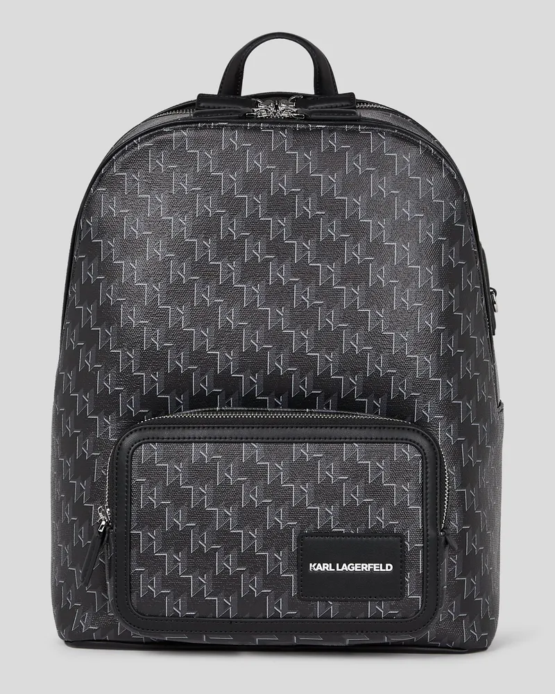 Karl Lagerfeld K/voyage Rucksack, Mann, Schwarzes Monogramm, Größe Schwarzes